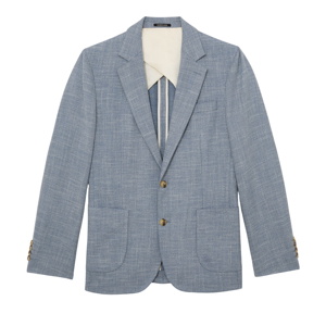 REISS Manci Single-Breasted Herringbone Blazer Tailored-Fit